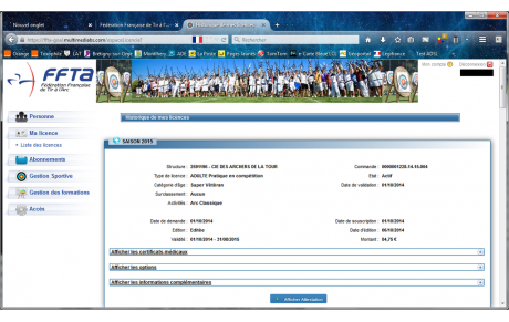 29.08.2015 - Licence dématérialisée, Espace licencié ...
