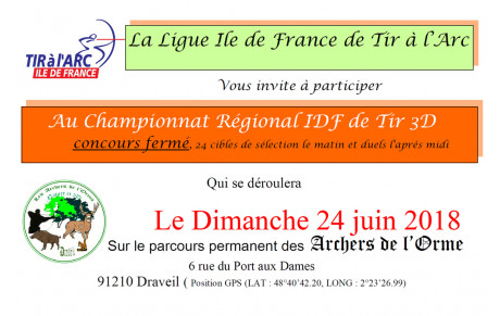 24.06.2018 - CR d'Île-de-France de Tir 3D