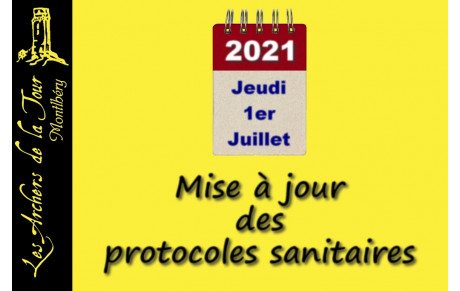 01.07.2021 - Mise à jour des protocoles sanitaires