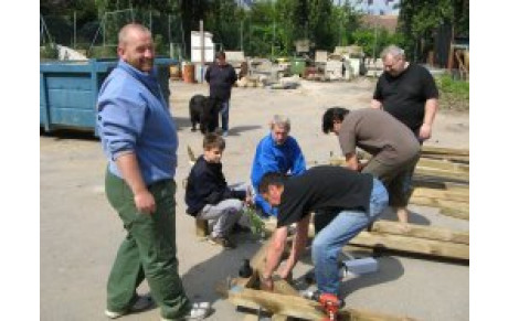 Travaux sur le terrain extérieur